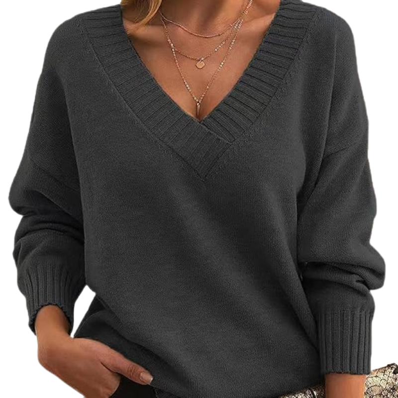 Luxurious cashmere sweater with V-neck Perfect for everyday use