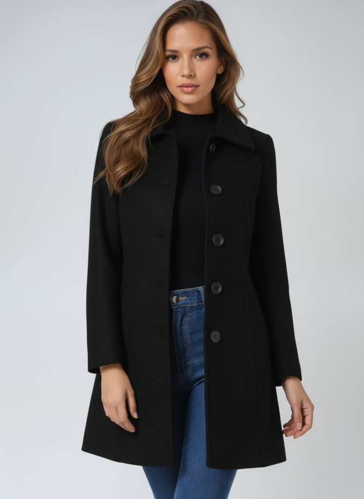 Marenne | Winter Coat with Single Button Closure