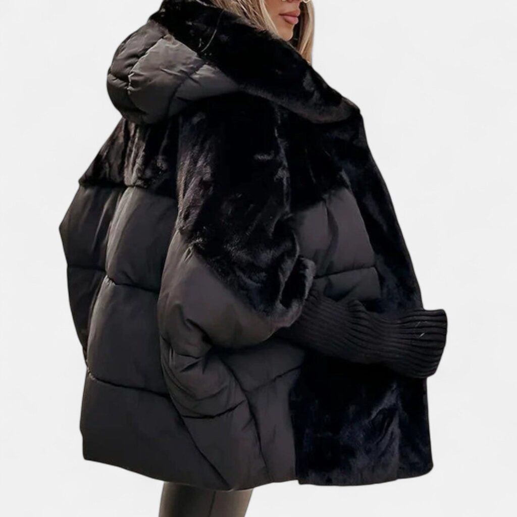 Alice | Oversized Hooded Patchwork Puffer Jacket